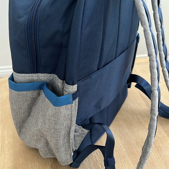 STATE Bags Kane Kids Double Pocket Backpack Navy Gray - Picture 6 of 9